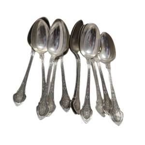 Cuillère de mariage en acier inoxydable à poignée gaufrée de l'Inde idéale pour les ustensiles de cuisine Vaisselle décorative Ensemble de cuillères pour la maison et les hôtels - Product Image 1