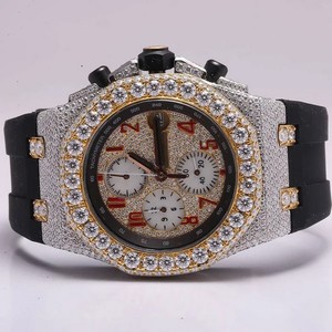 Premium Luxury Customize Quartz Stainless Steel Fashion <b>Black</b> Iced IGI Certified VVS Moissanite Diamond Hip Hop Mechanical <b>Watch</b> - Product Image 2