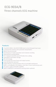 ZY-903 động vật kỹ thuật số 3/6 kênh <span class=keywords><strong>ECG</strong></span> Máy Pet <span class=keywords><strong>ECG</strong></span> màn hình thích hợp cho vật nuôi bệnh viện 7 inch màn hình cảm ứng HD hiển thị - Product Image 6