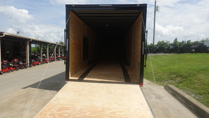 รถพ่วงแบบปิดสีขาว 8x36 ฟุต พร้อมประตูหนีภัย  พร้อมราง E-Track 2 ราง  แบบสามเพลา รับน้ำหนักได้ 2001-3000 กก. - Product Image 6