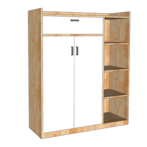 Zapatero Minimalista de Madera Natural con Estantes de Almacenamiento Integrados KG68068 para Muebles de Sala de Estar - Product Image 3