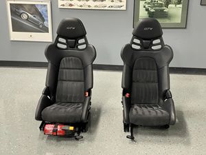 Recaro Sportster GT Customized 2-Piece Carbon Fiber Reclining Performance Waterproof PU Leather <b>Driver</b> Seat Black <b>Set</b> - Product Image 6
