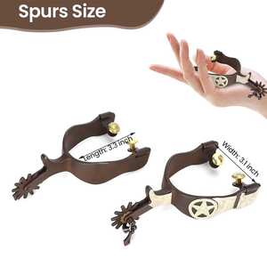 Venta al por mayor de material de latón, espuelas ecuestres para caballos, accesorios esenciales para montar a caballo - Product Image 2