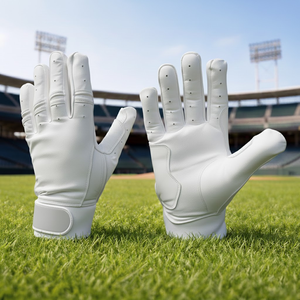 Gants de frappe personnalisés en cuir pour baseball et softball avec manchette courte – Gants d'entraînement haute durabilité - Product Image 4