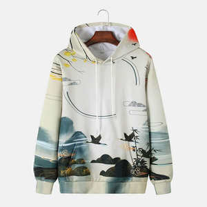 Sudadera con capucha con estampado artístico para hombre, Jersey gráfico de paisaje, ropa de calle informal, Sudadera estampada de manga larga a la moda - Product Image 1