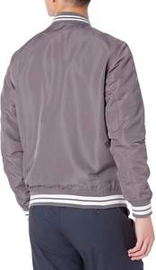 Chaqueta Bomber a prueba de viento para hombre de otoño, lona de alta calidad con cuello levantado, logotipo personalizado en la parte delantera, diseño de moda transpirable - Product Image 2