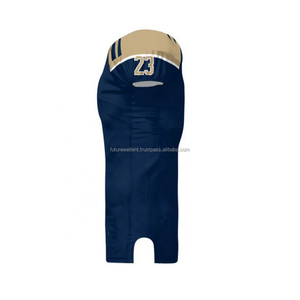 Uniforme de football américain OEM 2024 de haute qualité 100% Polyester Team Solid Color Short Sleeve Plus Size Summer Season - Product Image 6