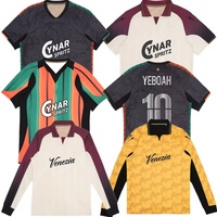 Maillot de football pour homme personnalisé, imprimé par transfert thermique, respirant, à séchage rapide, écologique, extensible dans quatre directions, col en V, tissu personnalisé