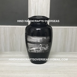 Urna de cremación de aluminio rojo Suministros funerarios Recuerdo de metal Urnas de cenizas funerarias Fabricante y exportador de India - Product Image 6