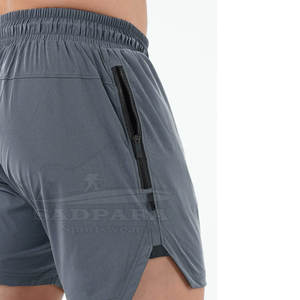 กางเกงขาสั้นสำหรับวิ่งของผู้ชายสำหรับฤดูร้อน2025ผ้าฝ้ายเอวสูงปานกลางแบบลำลองผ้ายืดพิมพ์โลโก้แบบออกแบบได้ตามต้องการ - Product Image 3