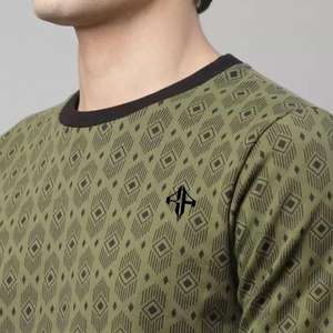 Sudadera de hombre 100% algodón patrón sólido logotipo propio Alto O, cuello servicio OEM diseño personalizado alta calidad de ATLANTIC - Product Image 4