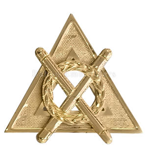 BIJOUX DE COLLIER D'OFFICIERS DE L'ARCHE ROYALE POUR DIRECTEUR DE CÉRÉMONIES-PLAQUÉ OR DE HAUTE QUALITÉ-BIJOU D'ARCHE ROYALE MAÇONNIQUE - Product Image 1