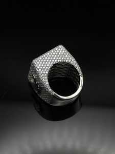 Anillo Unisex de Plata de Ley 925 con Letra Personalizada, Diamante Moissanite VVS, Chapado en Rodio, Estilo Hip Hop, para Fiestas - Product Image 6