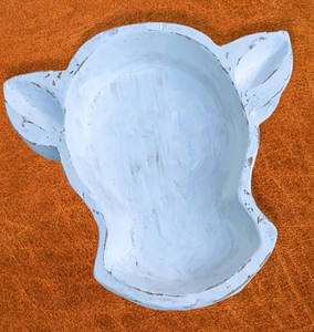 Bol à pâte en bois de vache ferme rustique cadeau Unique pour bétail décor occidental bols à pâte en bois d'acacia - Product Image 4