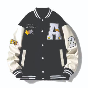 เสื้อแจ็กเก็ตทีมโรงเรียนหนังกันน้ำขนแกะคอปกตั้งปักลายสำหรับผู้ชายทำจาก2025สำหรับฤดูหนาว - Product Image 5