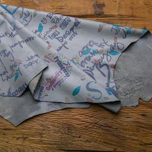 Cuir de vachette tanné au chrome blanc Produits en cuir de 1 à 12 pieds carrés avec motif unique. - Product Image 4