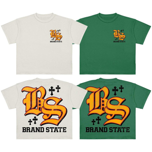 Camiseta estampada personalizable lavada con ácido Boxfit para mujer ropa de calle holgada de algodón con cuello redondo de estilo Vintage con stock Edgy Touch - Product Image 4