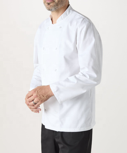 Veste de <span class=keywords><strong>Chef</strong></span> Unisexe à Manches Longues Personnalisable avec Logo Blanc pour Restaurant, Bar et Hôtel - Product Image 1