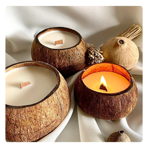 Vela de regalo de aromaterapia de coco con aroma tropical de cera natural - Product Image 3