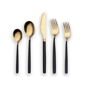 Cuchillo con mango martillado de oro rosa de lujo moderno al por mayor, cuchara, tenedor, cuchillo, plato de plata de acero inoxidable, juego de cubiertos - Product Image 2