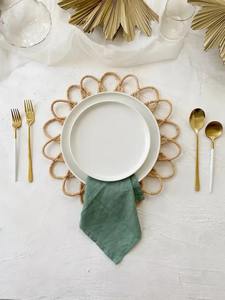 Venta al por mayor de Mantel Individual de ratán girasol productos ecológicos hechos en Vietnam Decoración de mesa mantel tejido al por mayor moderno - Product Image 4