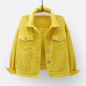 Veste en jean côtelée personnalisée pour femme Texture unique Design tendance Bouton Décoration confortable rempli de coton pour l'hiver - Product Image 3