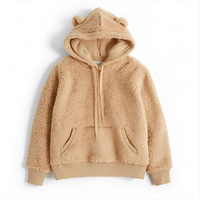 Sweat-shirt à capuche Teddy en polaire douce et moelleuse pour l'hiver, pour homme/femme, avec logo brodé personnalisé, options OEM/ODM, imperméable