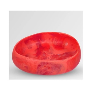 Bol de service en résine fabriqué à la main finition brillante moderne design élégant parfait pour les collations salades fruits ou la décoration de table à la maison - Product Image 2