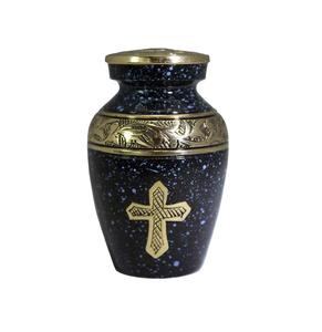 New Latest Design Brass Cremation Keepsake Urn 2.75" Inch Keepsake Urn With Fancy Blue Velvet <b>Box</b> for Sale - Product Image 6