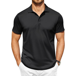 Polo à manches longues décontracté pour homme, chemise à manches courtes 100% coton 220GSM, couleur unie, polo homme vierge - Product Image 2