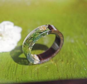 Premium Handmade Polished Wood Resin Ring Natural <b>Wooden</b> Inlay Colorful Angel Theme Modern Unique Unisex Wall Signs Wedding <b>Gift</b> - Product Image 3