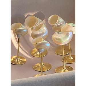 Copas de vino Artisan Seashell: decoración costera sofisticada para hogares y eventos hechos a mano, a granel - Product Image 6