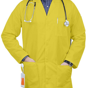 Blouse de laboratoire pour homme en tissu riche en coton, toucher doux, longue, pour le travail – Blouse de laboratoire pour homme en tissu polyester-coton - Product Image 2