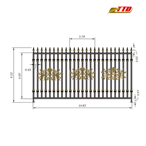 Heavy Duty Wrought Iron <b>Fencing</b> for Long Lasting Outdoor Use Metal Fence Panels for Privacy and Safety - Product Image 6