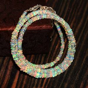 Zubeda Gems Finest Ethiopian <b>Opal</b> Beads Strand Smooth Rondelle 3-8mm for Jewelry & <b>Bracelet</b> Making Natural <b>Opal</b> Bead Gemstone - Product Image 2