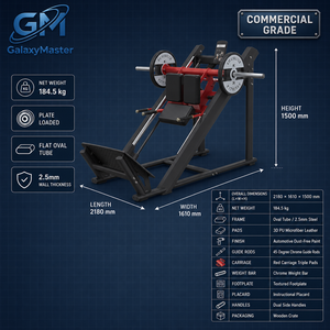 อุปกรณ์ออกกำลังกายคุณภาพสูง เครื่องออกกำลังกาย MND PL57 Linear Hack Squat - Product Image 2