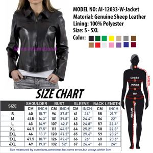 Hot <b>Women's</b> 100% Real Sheep Skin Leather <b>Jacket</b> Breathable Black Soft Genuine Leather Product - Product Image 6