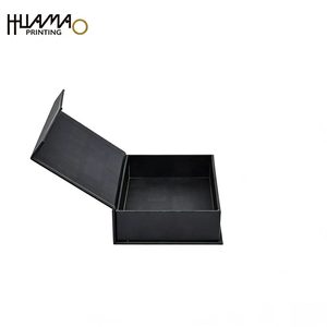 Huamao Factory direct <b>Black</b> Flip Lid <b>Box</b> rigid <b>box</b> with Soft Liner for Luxury Glass Cup Business Gift Set Holiday Gifting - Product Image 1