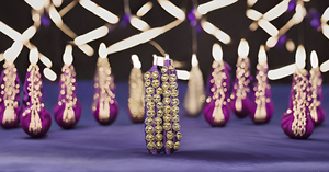 Indian Classical Dancers Musical Instrument 20+20 Bhartnatyam 40-Bell Gongroo Anklet Bells with Angel Love Fairy Themes - Product Image 3