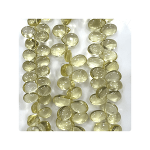 ลูกปัดหินควอทซ์มะนาว7นิ้วคุณภาพสูงมาใหม่ลูกแพร์ Briolette ขนาด5-7มม. สำหรับทำเครื่องประดับ - Product Image 1