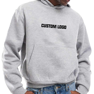 Cropped Boxy Hoodies Sudaderas para hombres Oversized Custom Design Mens Heavyweight Hoodies OEM High Quality Hoodies Factory - Product Image 2