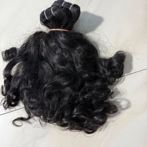 Extensions de cheveux Remy vierges indiennes personnalisées de qualité supérieure Double trame I-Tip Hair All Light Wave Loose Body Fumi Wave - Product Image 1