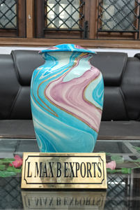 Free <b>Velvet</b> Bag Included <b>Green</b> Elegance Adult Aluminium Cremation Urns Metal Memorial Funeral Supplies for Human Ashes - Product Image 3