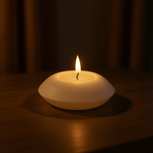 Bougie LED blanche de 12 cm avec effet de cire fondue et de flamme, éclairage décoratif D4019 - Product Image 3