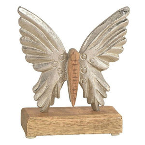 Decoración de mesa de Navidad de Pascua, adornos para el hogar, animales de Metal, flor de gallina, Base de madera, decoración de mesa de Navidad - Product Image 3