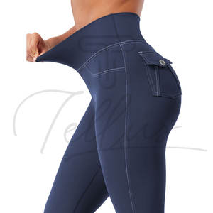 Leggings Deportivos de Cintura Alta Elástica, Secado Rápido, de Spandex/Nailon, Hechos a Medida, para Mujer, Gimnasio, 2026 - Product Image 4