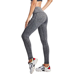 Leggings de fitness sans couture pour femmes XL Yoga & Running Logo personnalisable tissu tricoté avec contrôle de poche taille américaine haute - Product Image 5