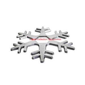 ขาตั้งสามขาโลหะเกล็ดหิมะสำหรับตกแต่งหม้อและกระทะร้อนโต๊ะในครัวพร้อมยางกันลื่นความร้อนสำหรับรับประทานอาหารและของขวัญคริสต์มาส - Product Image 5