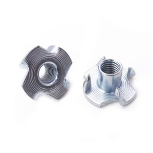 Écrous à quatre griffes torsadés anti-lâche ROHS <span class=keywords><strong>Assemblage</strong></span> de meubles à chaud Écrous en T en fer galvanisé Écrou <span class=keywords><strong>d</strong></span>'insertion fileté pour montage sur panneau - Product Image 3