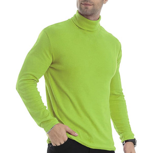 Men <b>Mock</b> <b>Turtleneck</b> Long Sleeve Shirt Custom Fit Soft Cotton OEM ODM Warm Casual Layer Pullover - Product Image 5